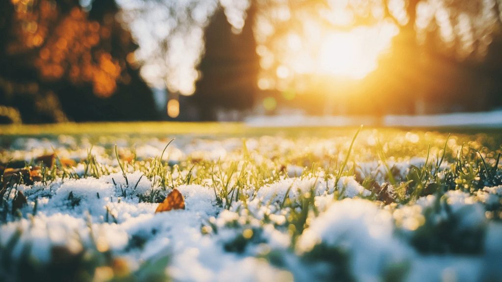 A winter turf installation in the UK